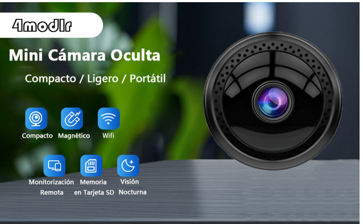 Velvia Mini Cámara Espía Inalámbrica HD – Seguridad discreta y portátil